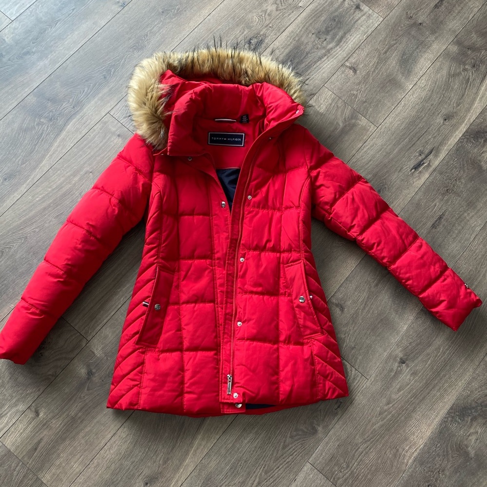 Tommy Hilfiger Women’s Winter Parka - Red